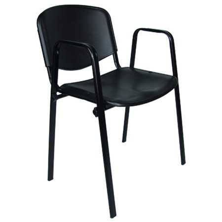Konferenční židle ISO plastová s područkami RAL-9005 Mazur