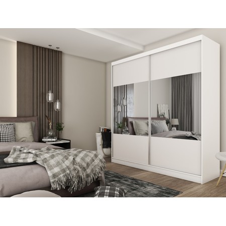 Kvalitní Šatní Skříň Celeste 200 cm Bílá Furniture