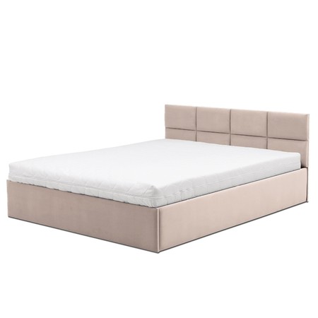 Čalouněná postel MONOS s matrací rozměr 160x200 cm Béžová