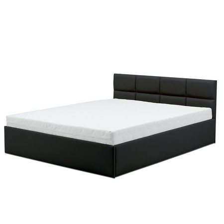 Čalouněná postel MONOS II s matrací rozměr 160x200 cm - Eko-kůže Černá eko-kůže Signal-butor