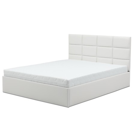 Čalouněná postel TORES II s matrací rozměr 160x200 cm - Eko-kůže Bílá eko-kůže Signal-butor