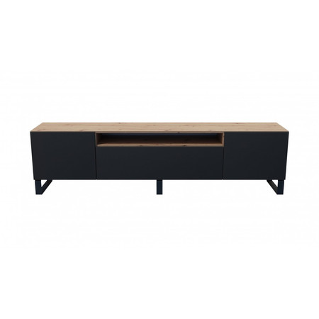 TV asztal RTV Leo Dub kézműves-fekete 180 cm Furniture