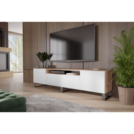 Televizní stolek RTV Neo 180 cm Dub artisan - bílá Furniture