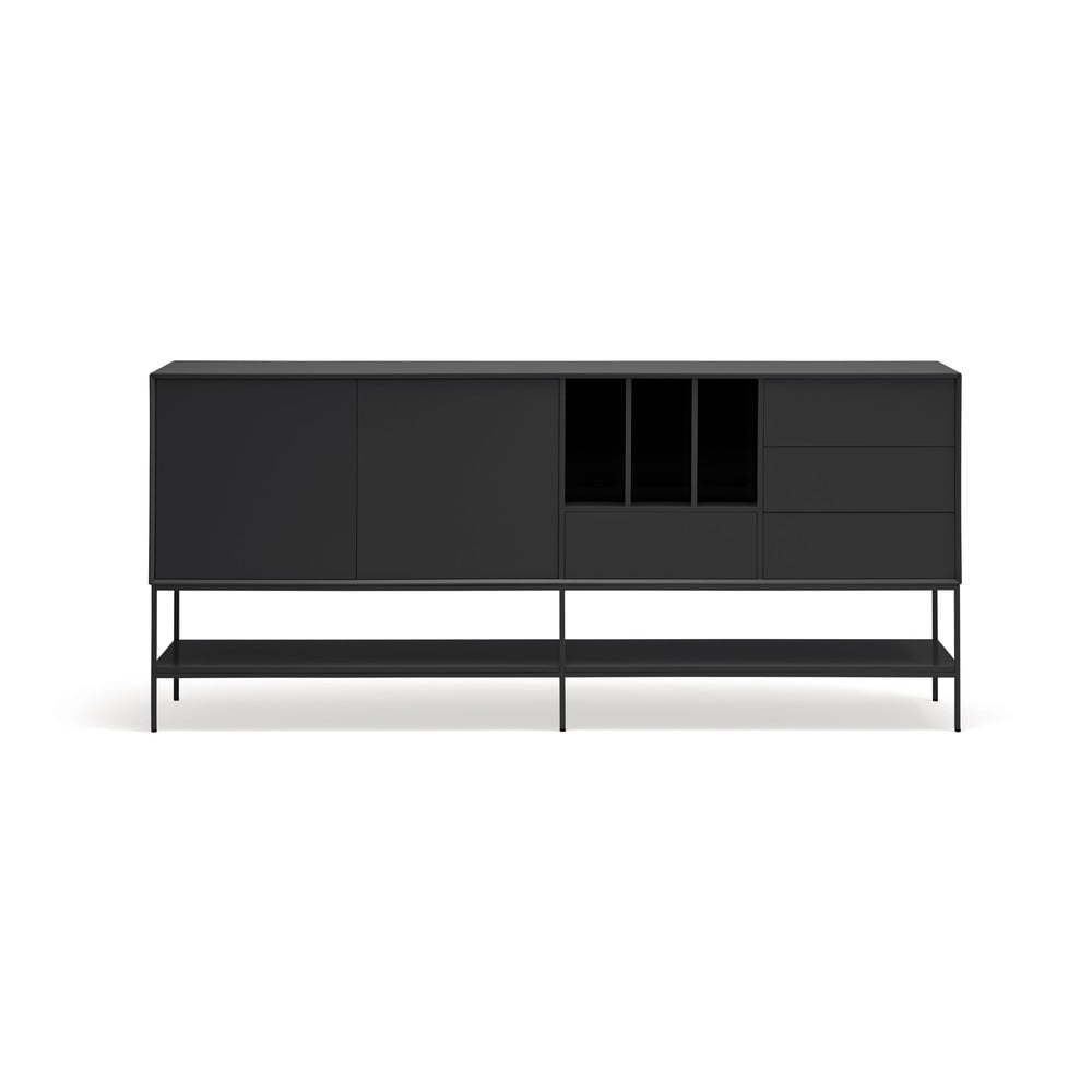Fekete komód 220x98x45 cm Platt – Teulat