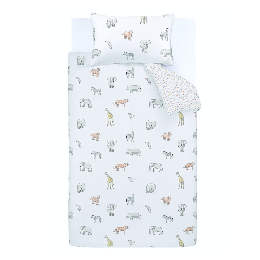 Egyszemélyes pamut gyerek ágyneműhuzat 120x150 cm Zoo Animals – Bianca