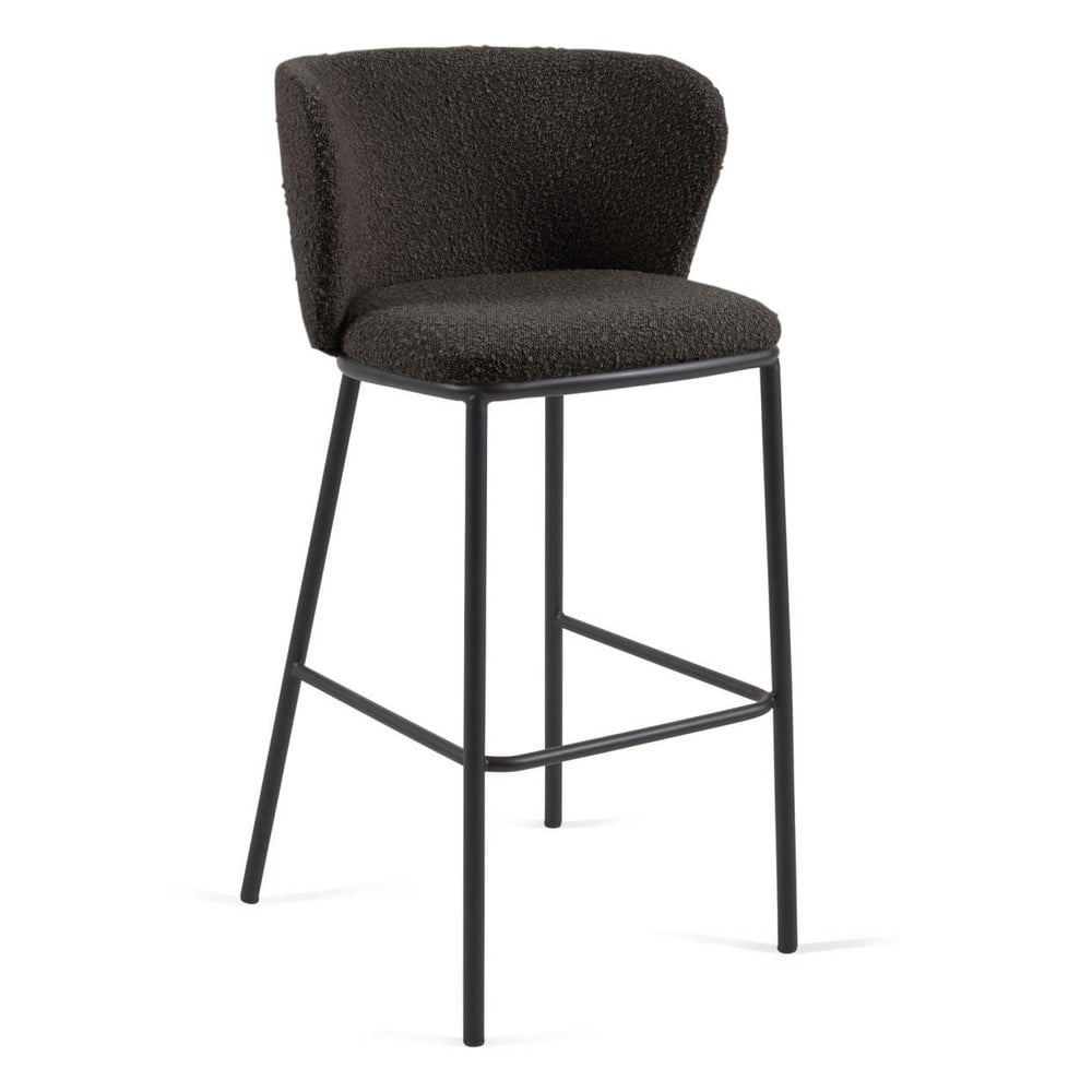 Fekete bárszék (ülésmagasság 75 cm) Ciselia – Kave Home