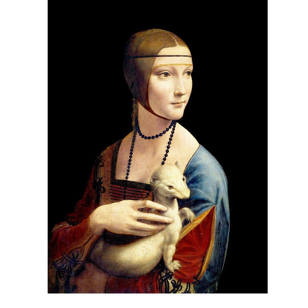 Reprodukciós kép 30x40 cm Lady with an Ermine