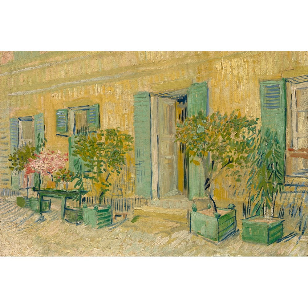 Reprodukciós kép 90x60 cm Exterior of a Restaurant in Asnières