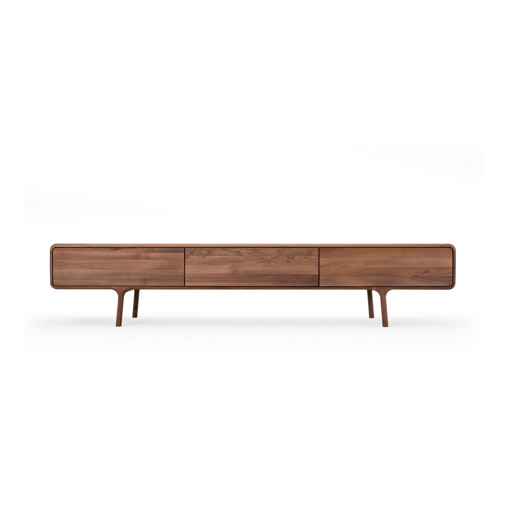 Barna tölgyfa TV-állvány 220x45x45 cm Fawn – Gazzda