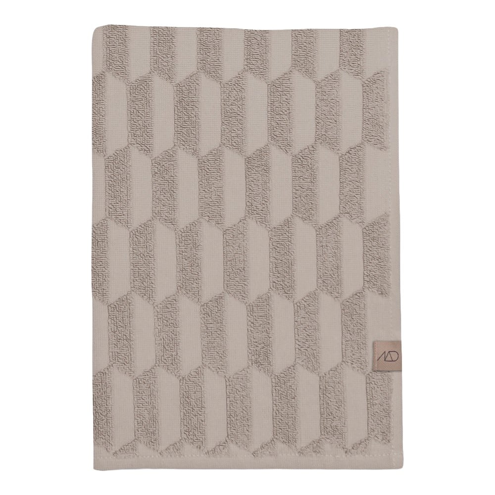 Bézs pamut törölköző szett 2 db-os 35x55 cm Geo – Mette Ditmer Denmark