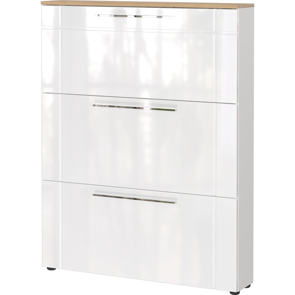 Fehér billenő ajtós-függő cipőtartó Astona – Germania