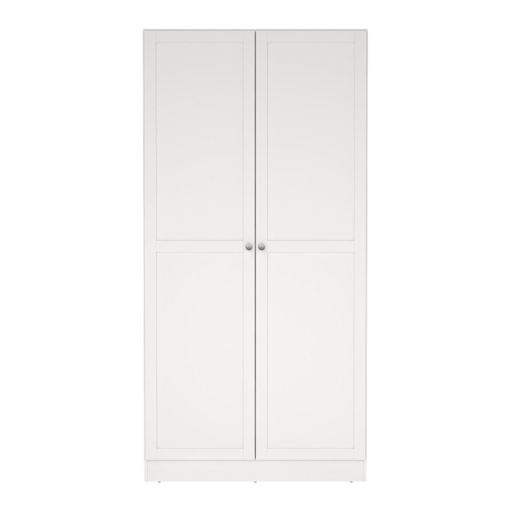 Fehér ruhásszekrény 99x200x62 cm Billund – Tvilum