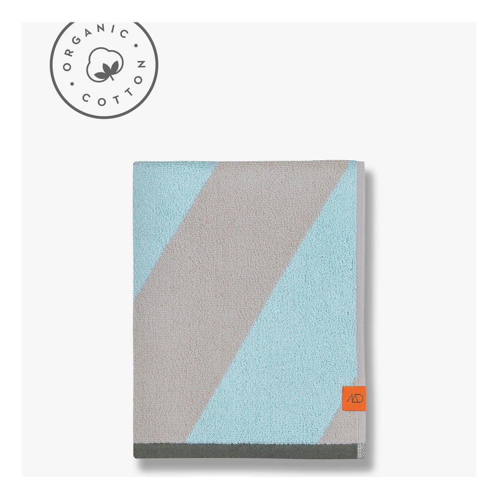 Mentazöld frottír bio pamut törölköző 50x90 cm Diagonal – Mette Ditmer Denmark