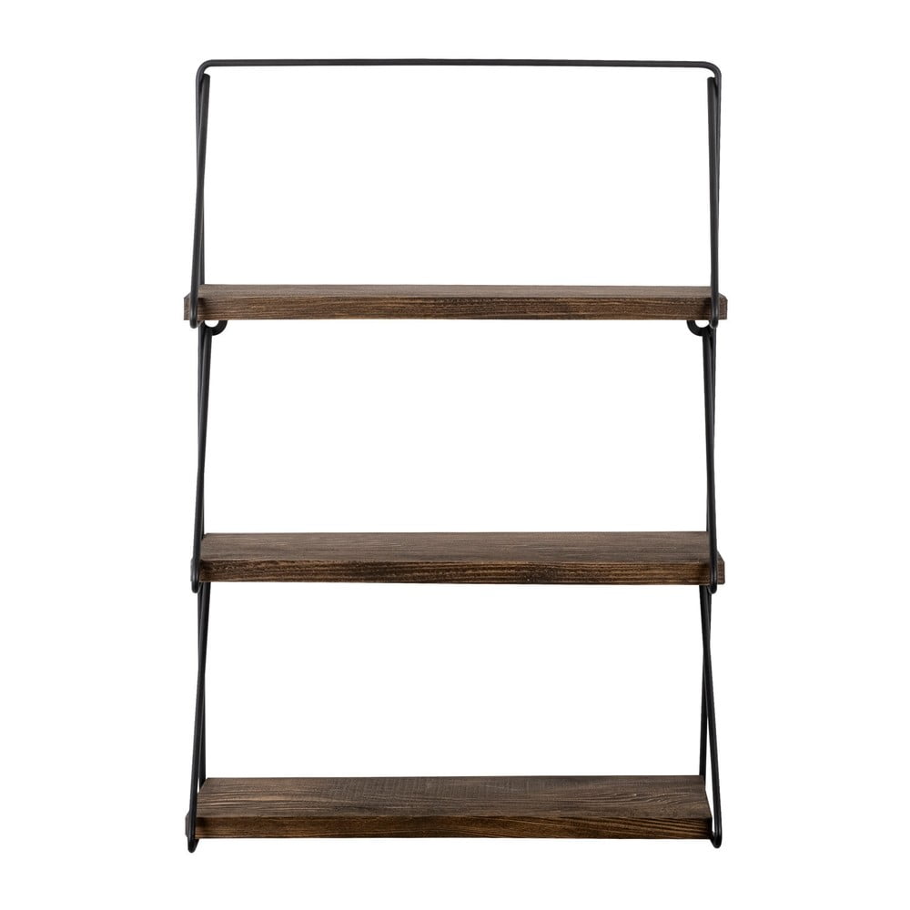 Natúr színű többszintes lucfenyő fali polc 40 cm Violaceae – Kalune Design