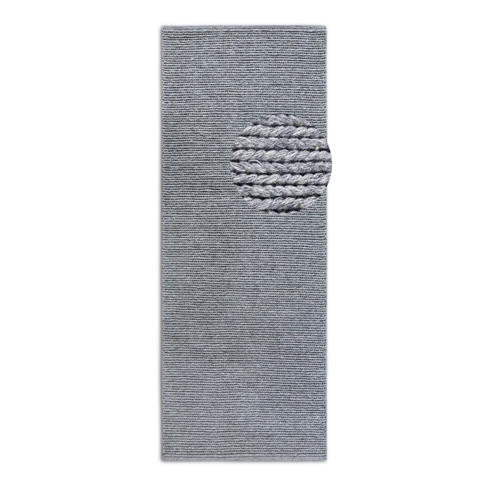 Szürke kézi szövésű gyapjú futószőnyeg 80x200 cm Francois – Villeroy&Boch