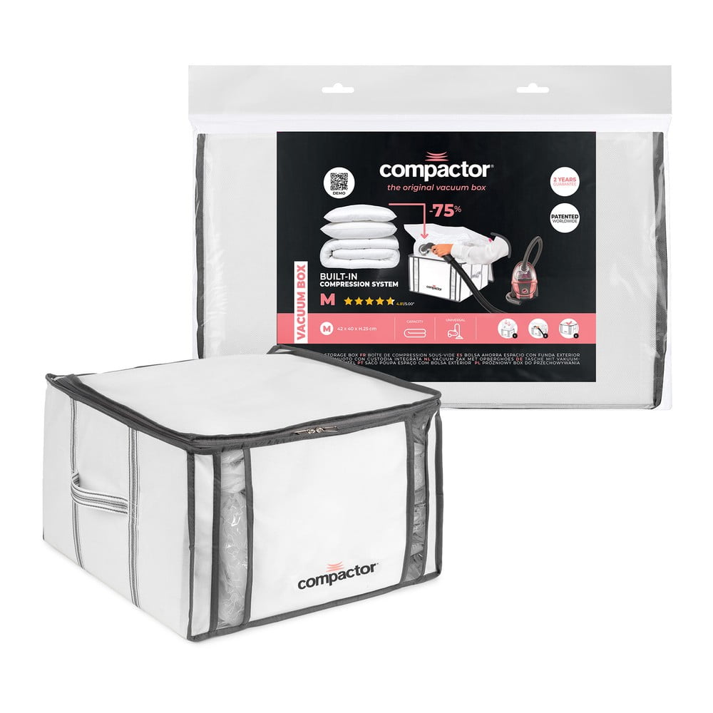 Vákuumos-megerősített textil ruhatároló doboz 42x25x25 cm Life – Compactor