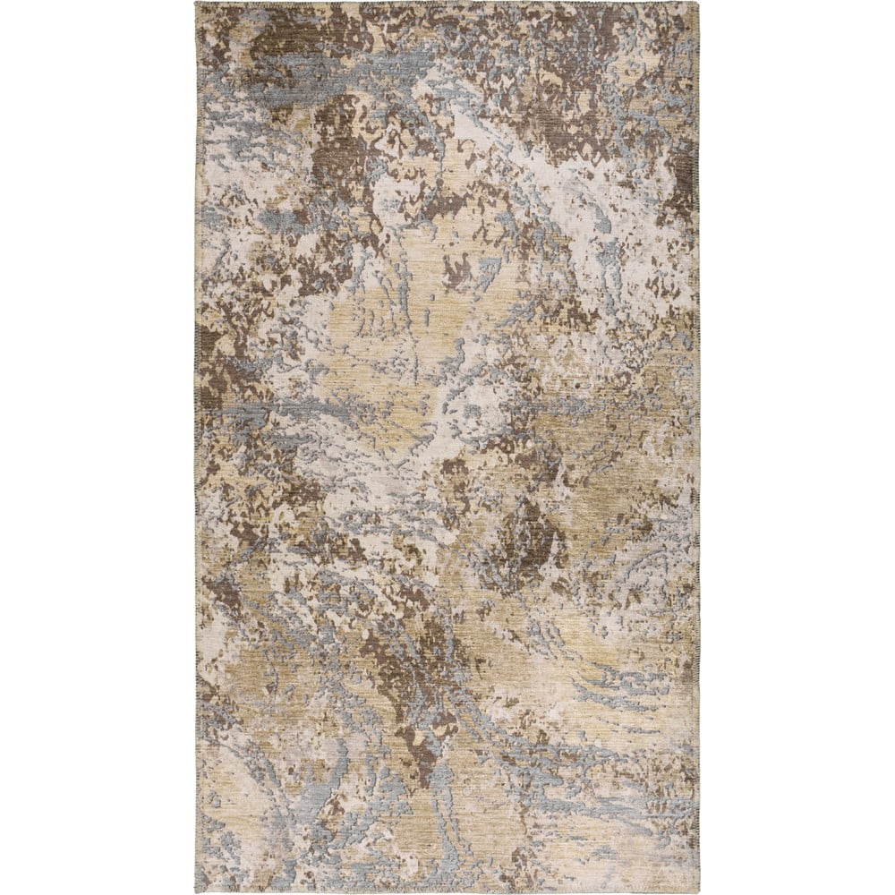 Világoskék-világosbarna mosható szőnyeg 80x150 cm Sandstorm – Vitaus
