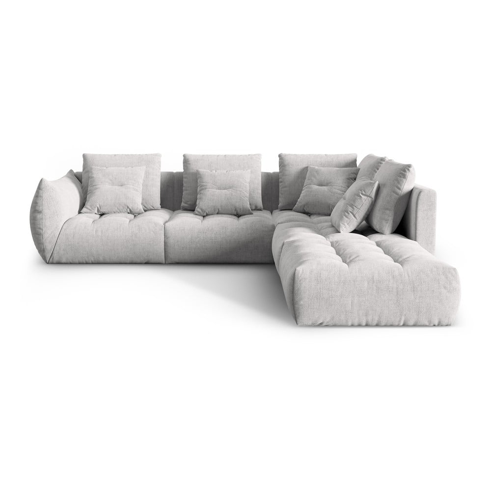 Világosszürke sarokkanapé (jobb oldali-L alakú) Bloom – Micadoni Home