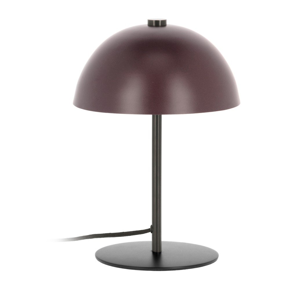 Borvörös asztali lámpa fém búrával (magasság 33 cm) Aleyla – Kave Home