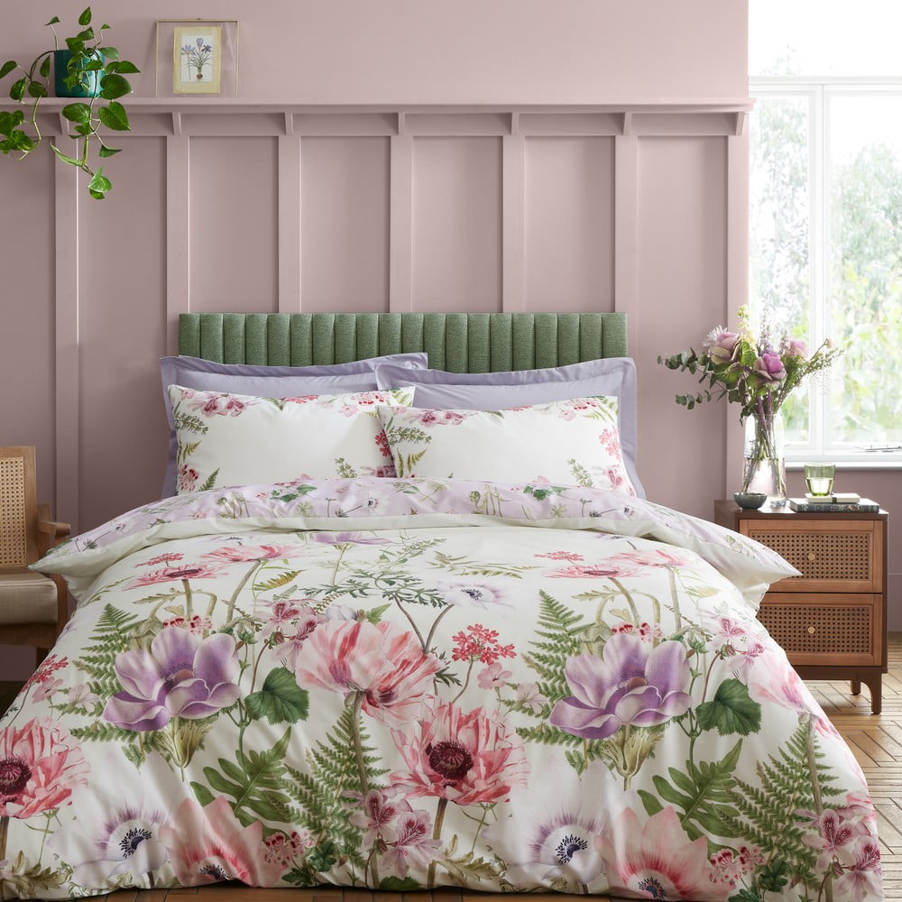 Egyszemélyes pamut ágyneműhuzat 135x200 cm Serenity Garden – RHS