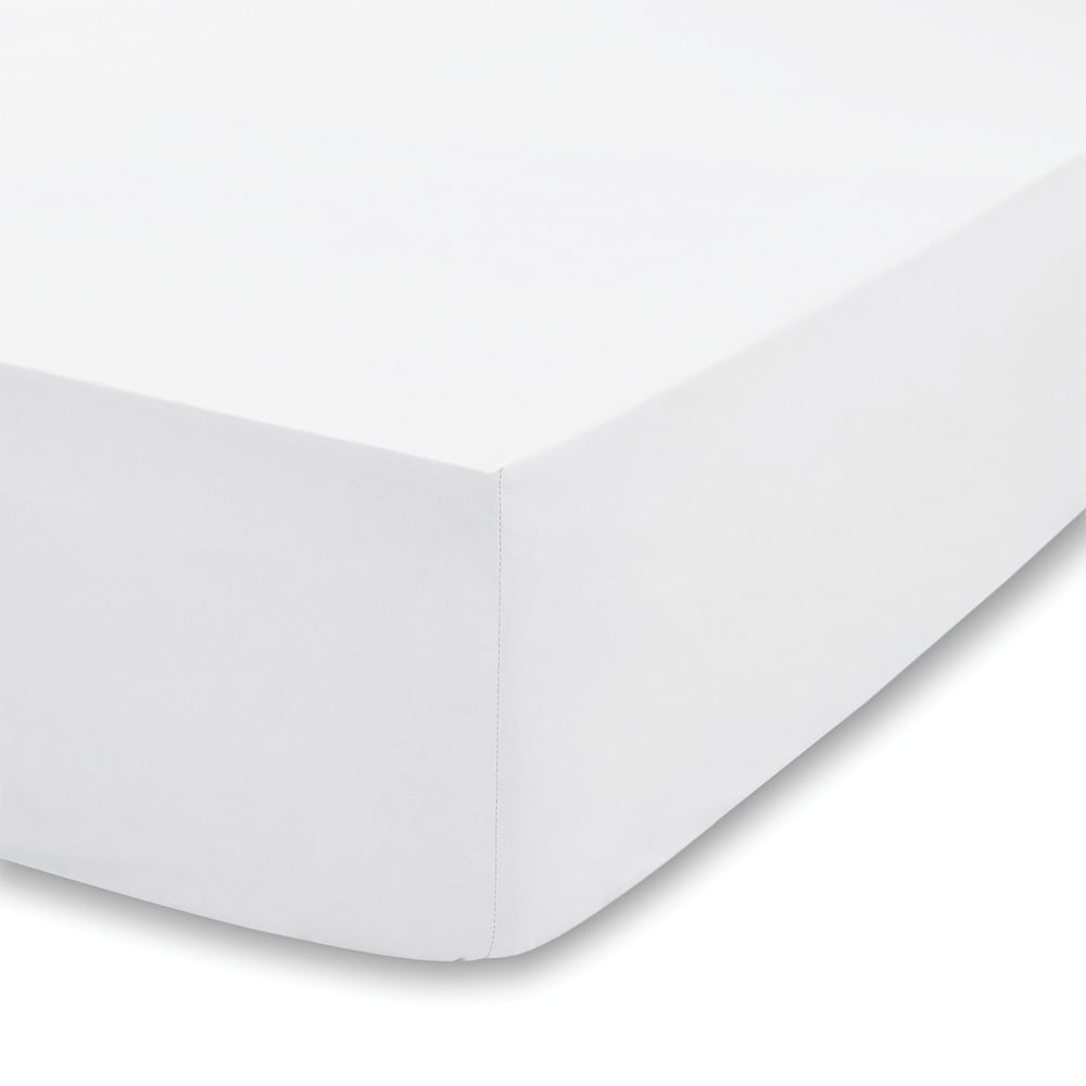Fehér gumis tencelkeverék lepedő 150x200 cm – Bianca