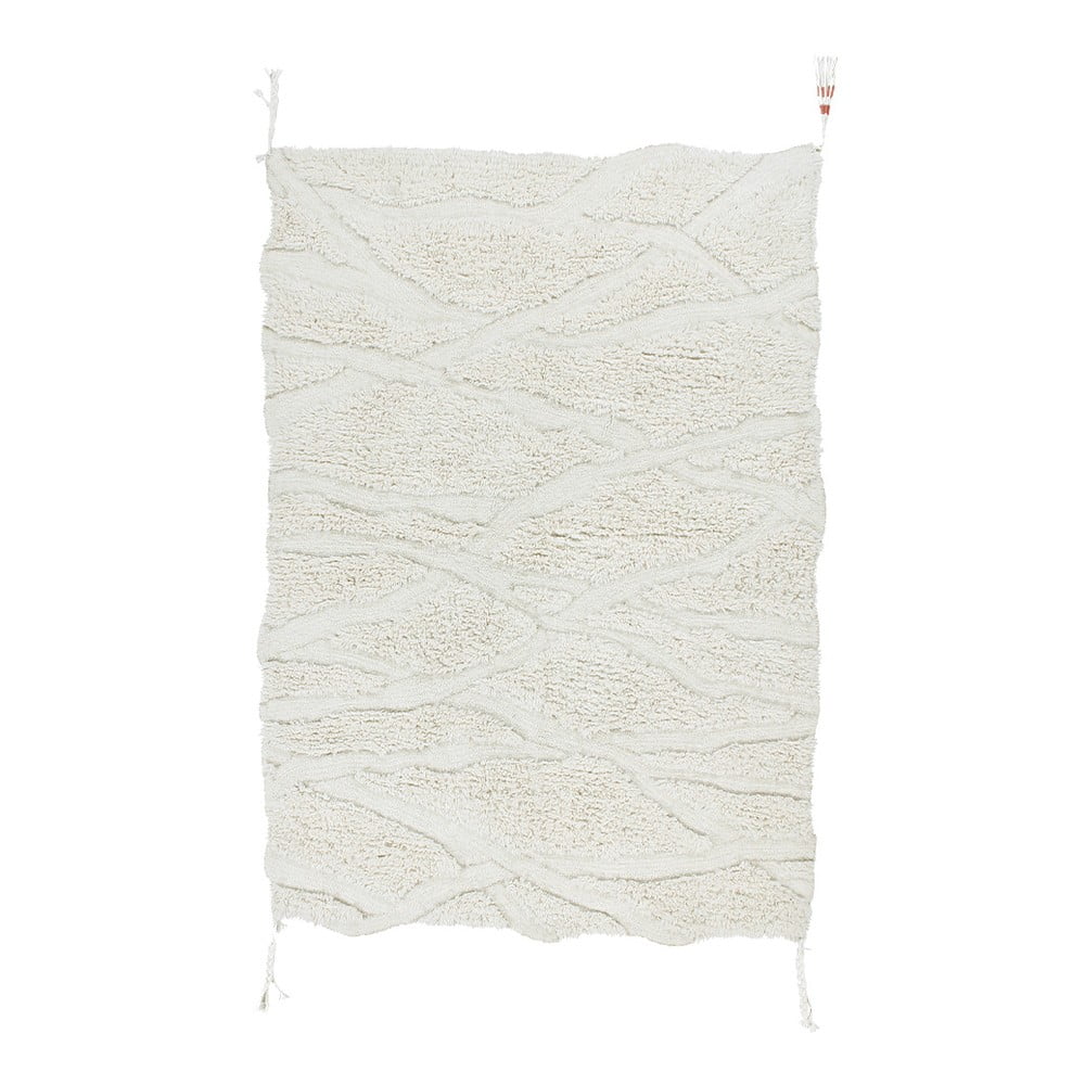 Fehér mosható kézi szövésű gyapjú szőnyeg 170x240 cm Enkang Ivory – Lorena Canals