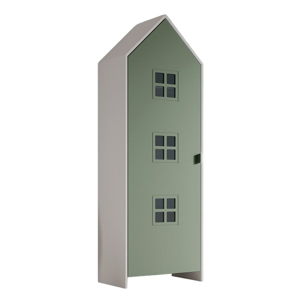 Fehér-zöld gyerek ruhásszekrény 58x172x37 cm Casami Bruges – Vipack