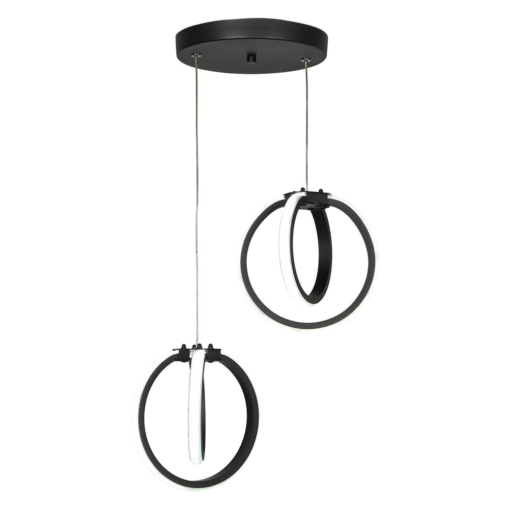 Fekete fém LED függőlámpa ø 20 cm Sezen – Squid Lighting