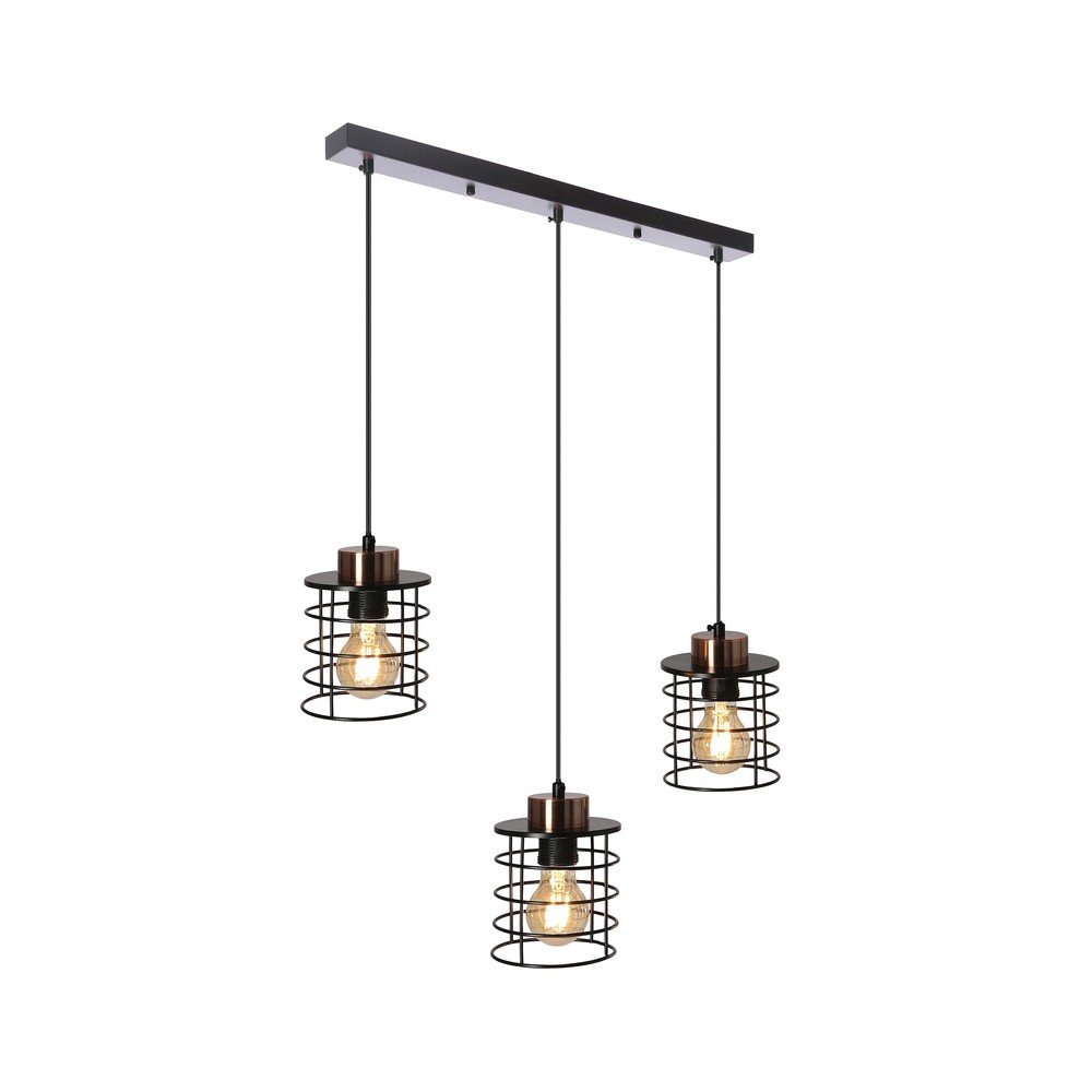 Fekete fém függőlámpa 12x64 cm Glob – Candellux Lighting
