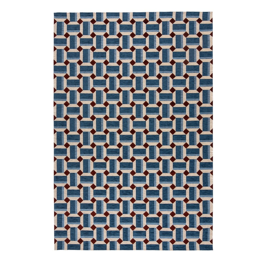 Kék szőnyeg 155x230 cm Lennox Geometric – Flair Rugs