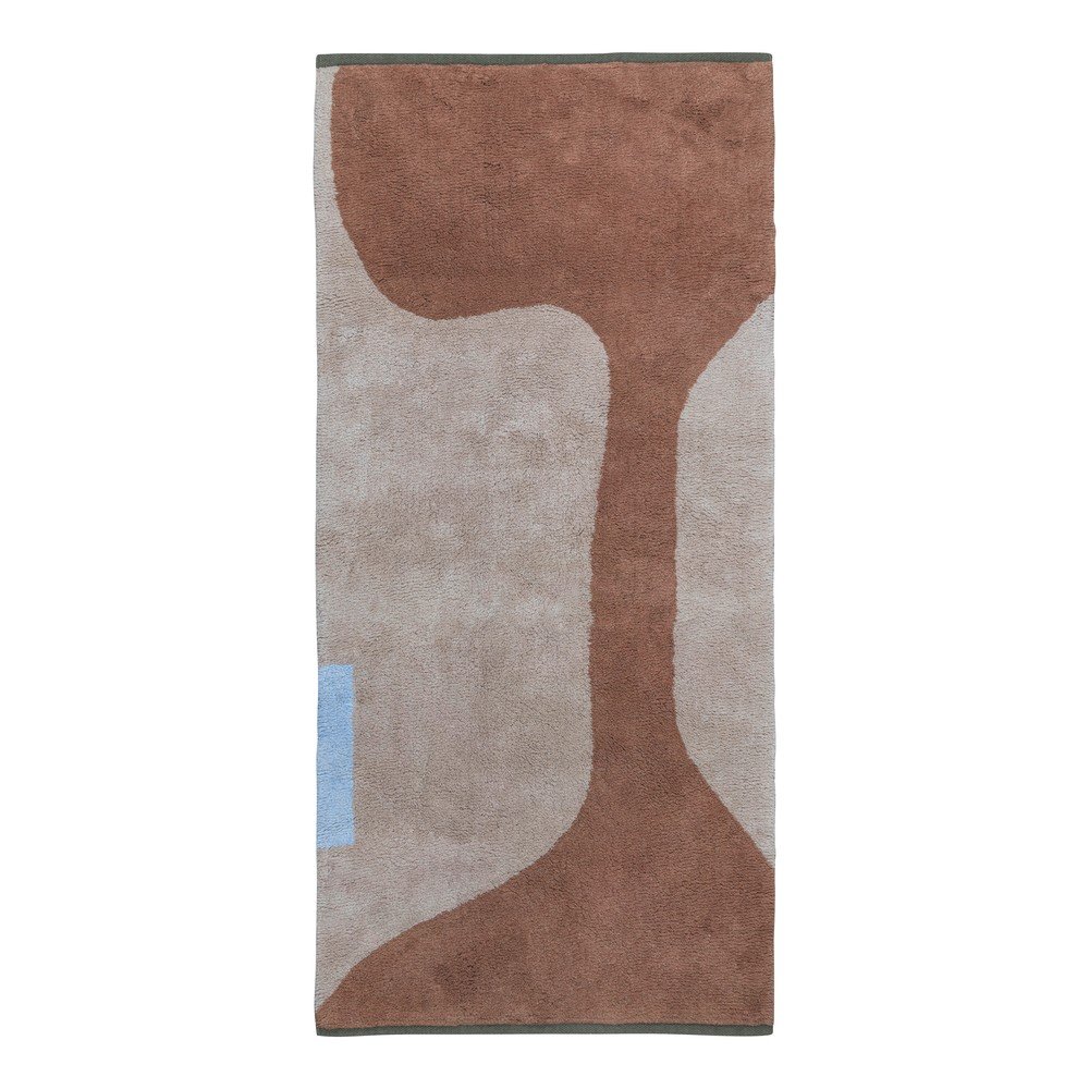 Téglavörös-bézs mosható pamut futószőnyeg 70x150 cm Figura – Mette Ditmer Denmark