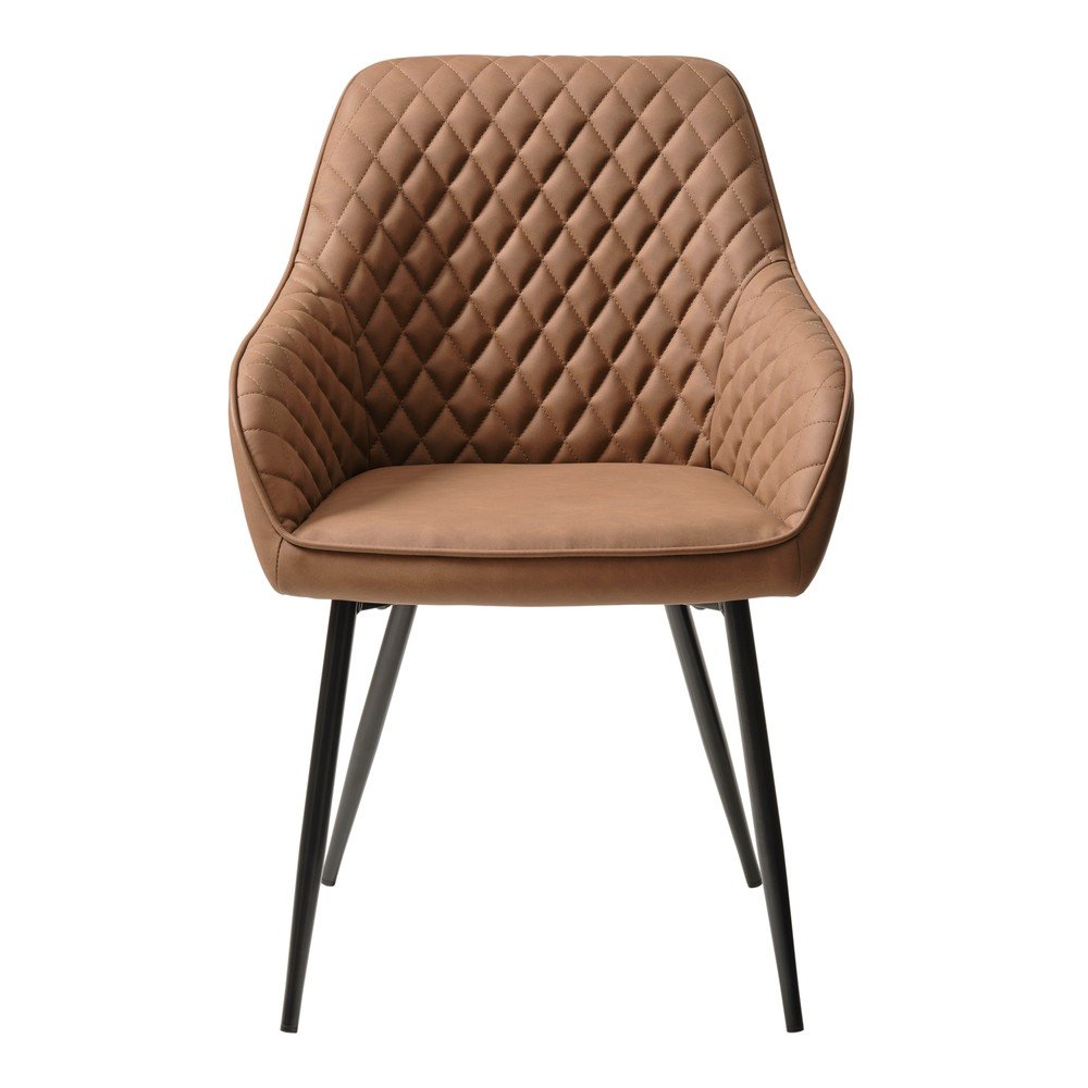 Téglavörös bőrutánzat étkezőszék Milton – Unique Furniture