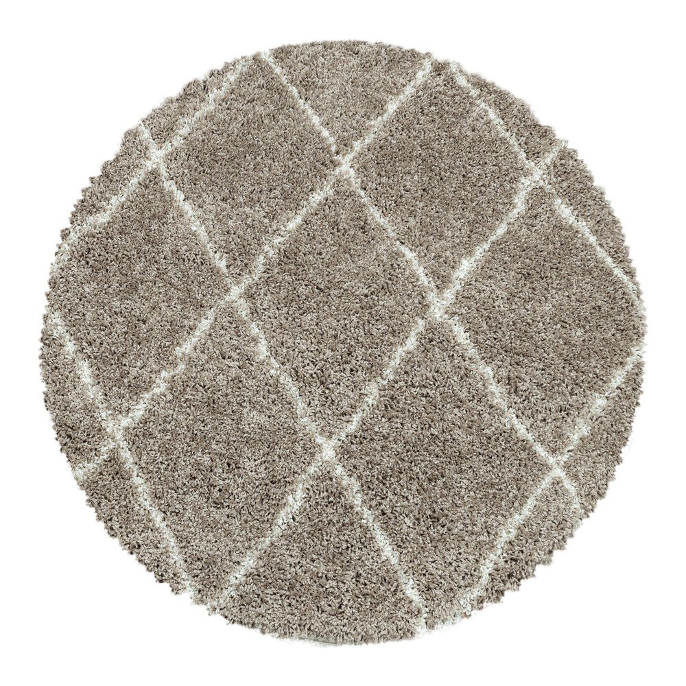 Világosbarna kerek szőnyeg ø 200 cm Alvor – Ayyildiz Carpets