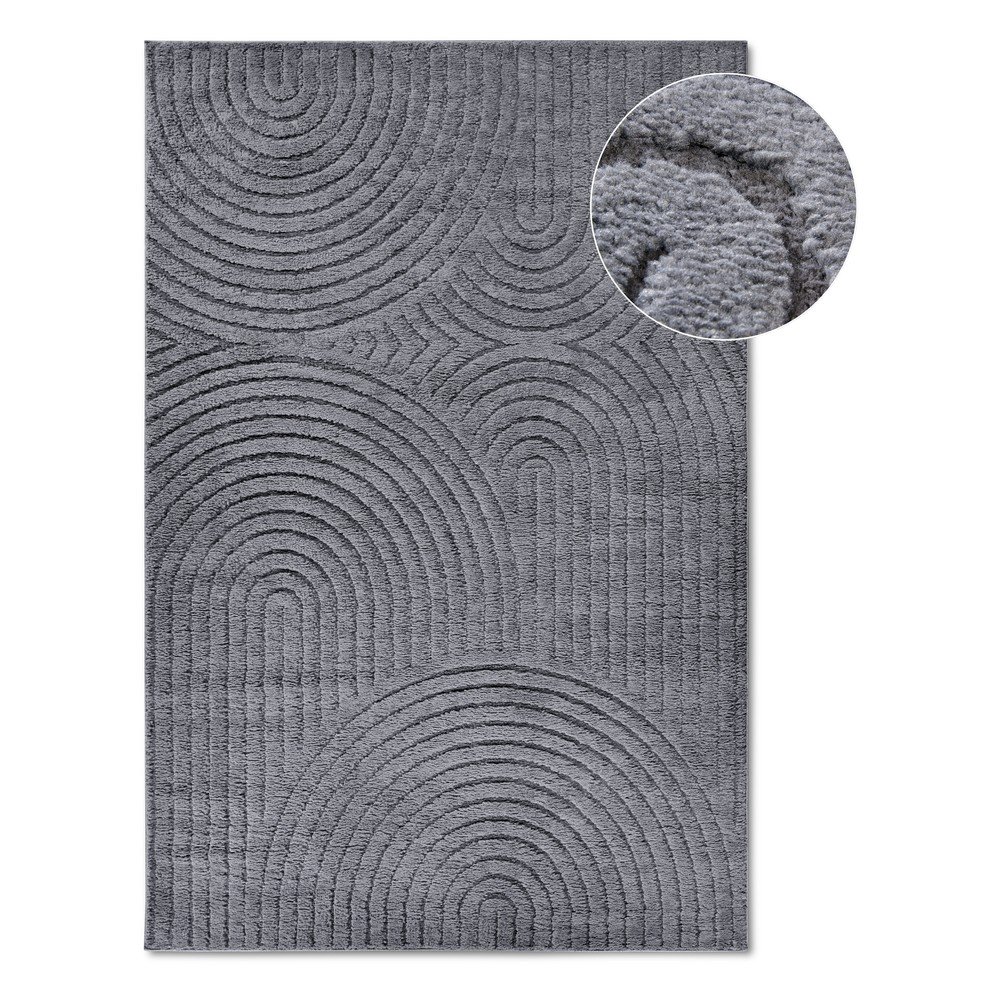 Antracitszürke szőnyeg 160x235 cm Panglao New York Anthracite – Elle Decoration
