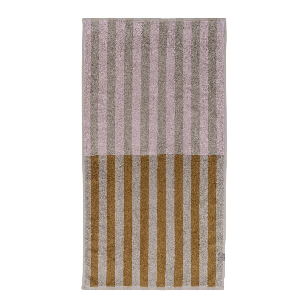 Barna-bézs organikus pamut törölköző szett 2 db-os 40x55 cm Disorder – Mette Ditmer Denmark