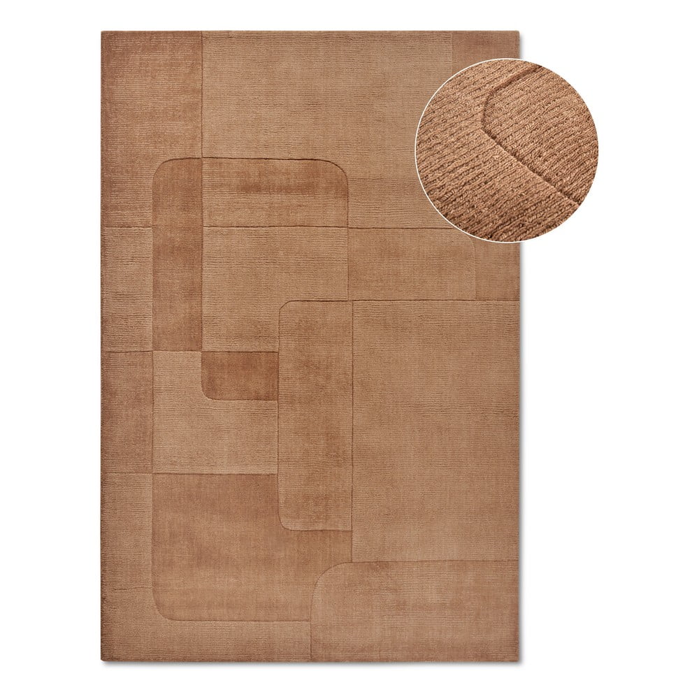 Barna kézi szövésű gyapjú szőnyeg 80x150 cm Charlotte – Villeroy&Boch