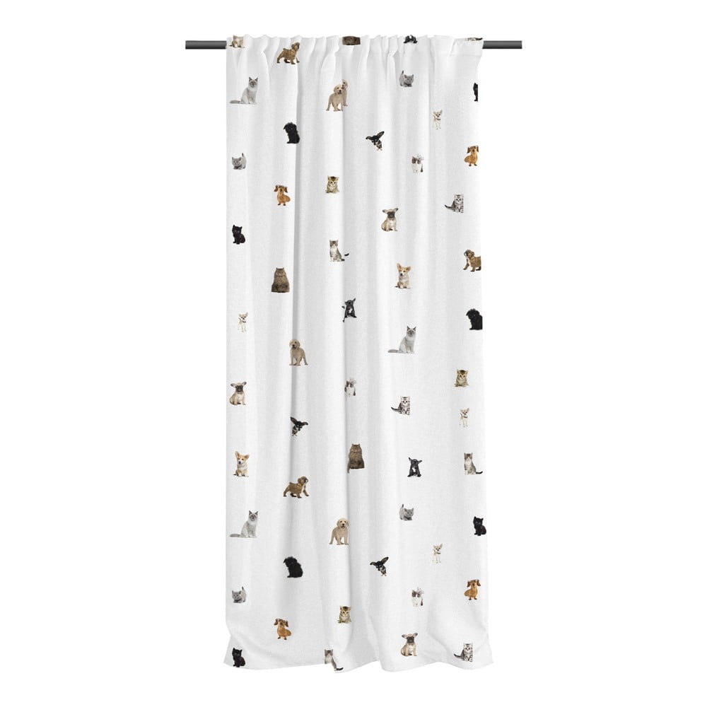 Fehér pamut-szatén gyerek függöny 110x250 cm The Cutest Ones – Butter Kings