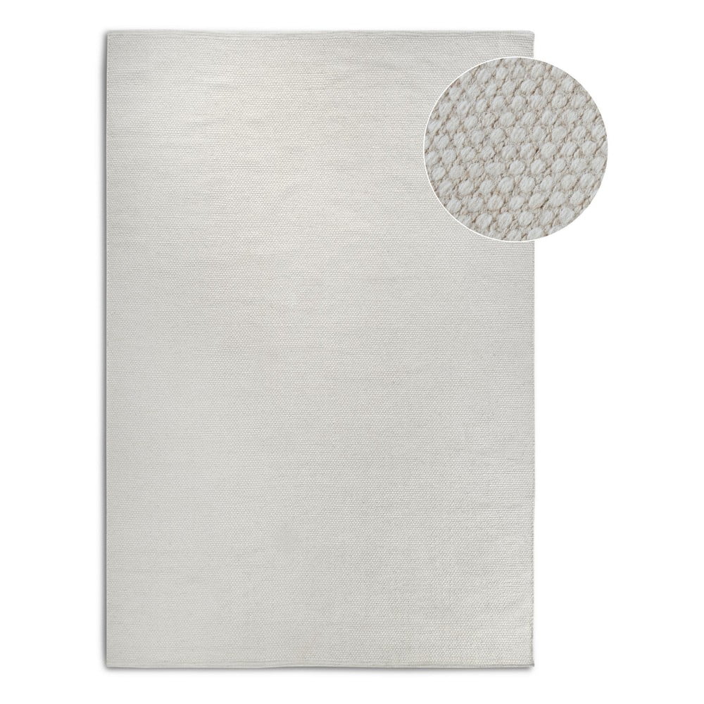 Krémszínű kézi szövésű gyapjúkeverék szőnyeg 80x150 cm Pradesh Natural White – Elle Decoration