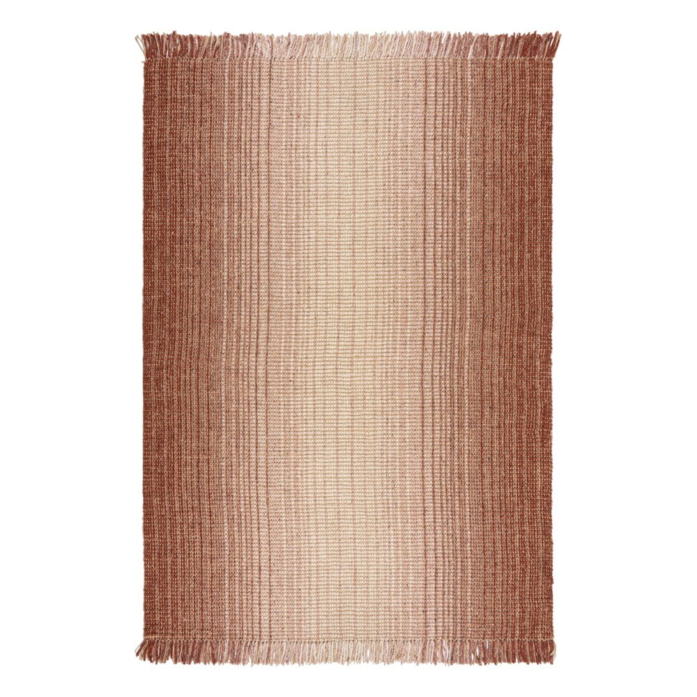Piros kétoldalas kézi szövésű jutakeverék szőnyeg 120x170 cm Jute Ombre Red – Flair Rugs