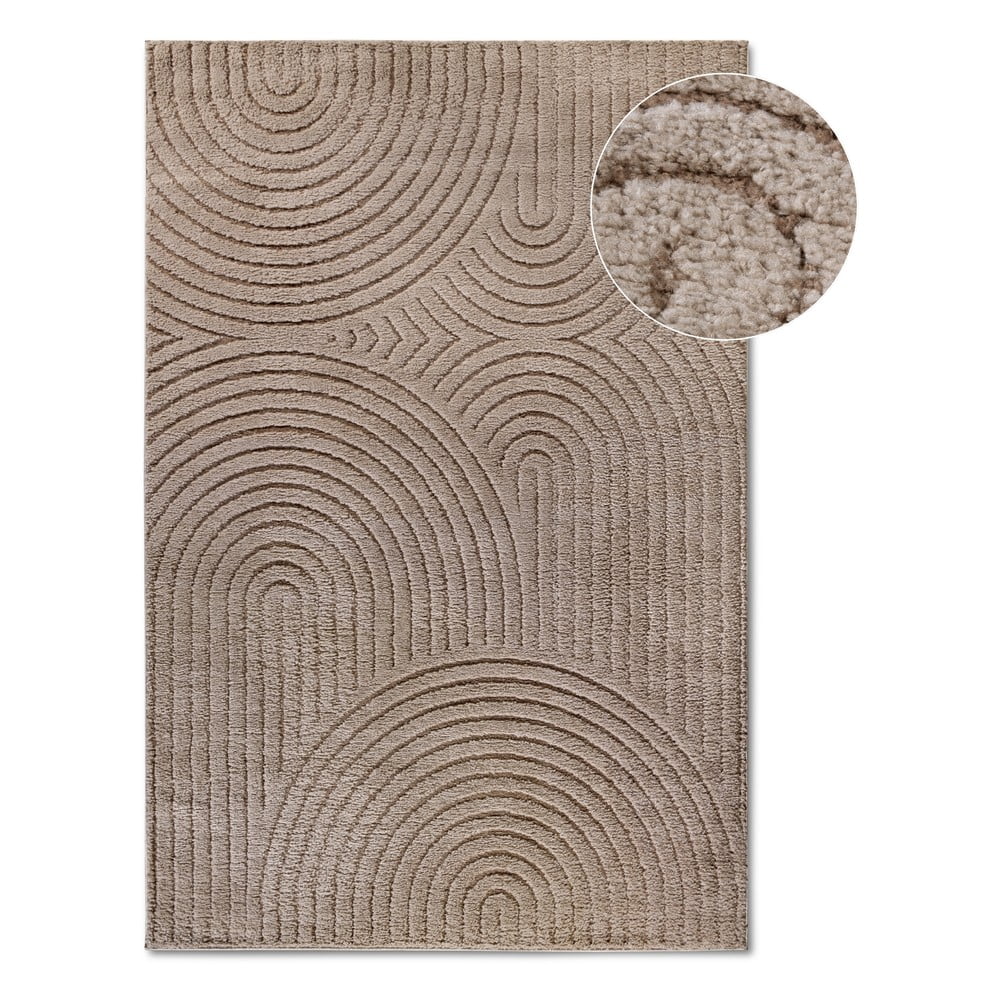 Világosbarna szőnyeg 80x120 cm Panglao New York Taupe – Elle Decoration
