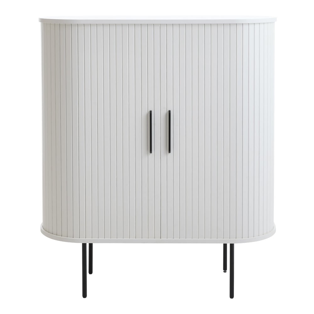 Fehér szekrény tolóajtóval 100x118x40 cm Nola – Unique Furniture