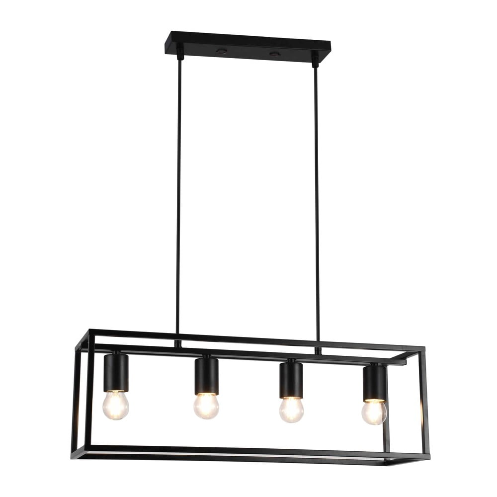 Fekete mennyezeti lámpa fém búrával 15x120 cm Diu 4 – GTV