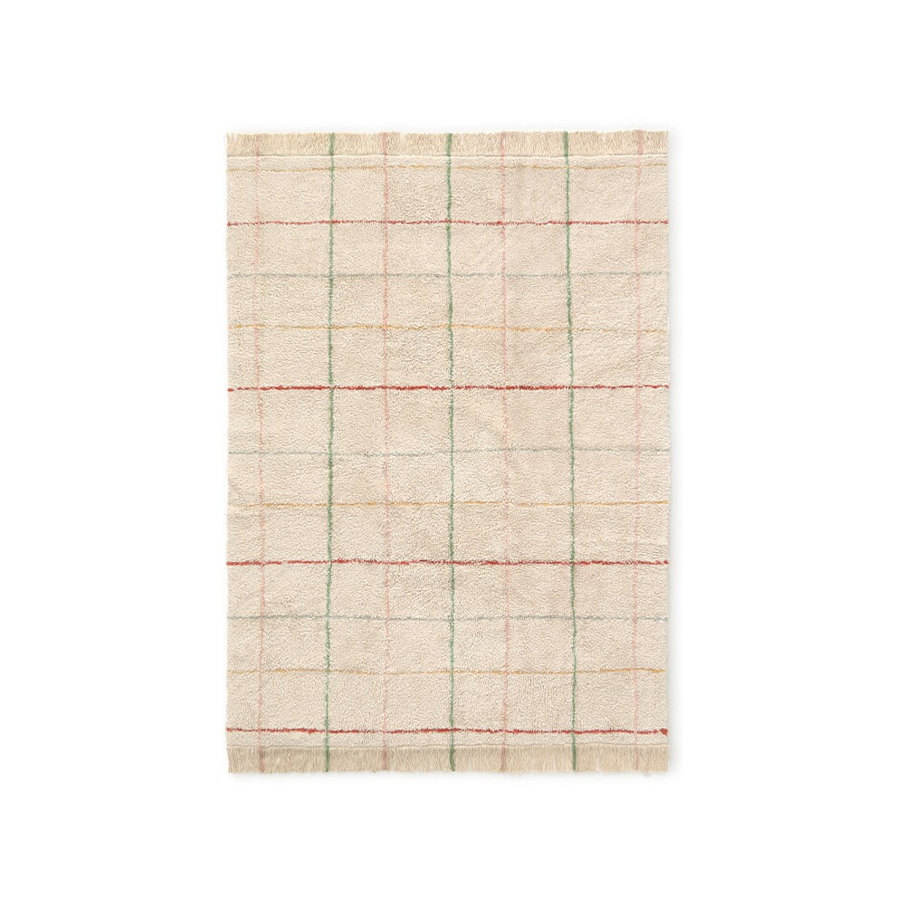 Krémszínű mosható kézi szövésű pamut szőnyeg 140x200 cm Color Lines – Lorena Canals