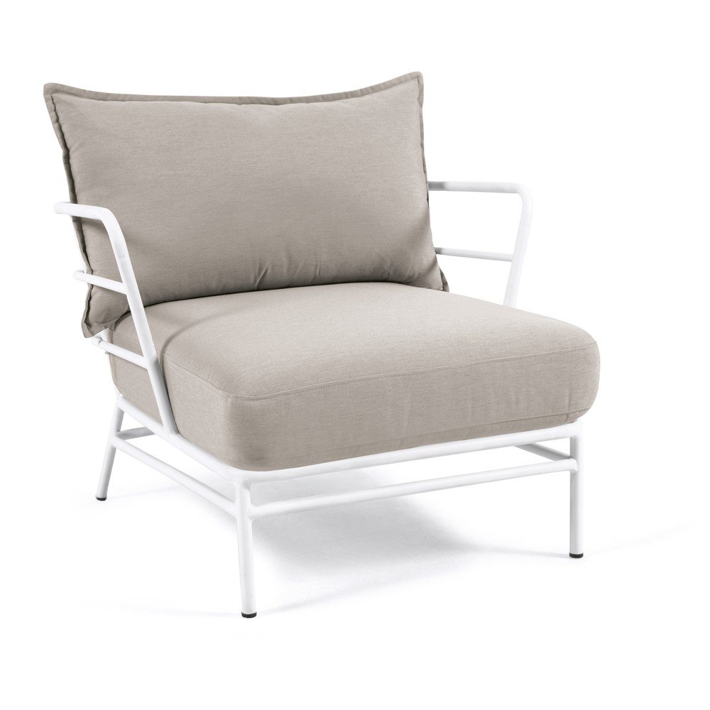 Mareluz bézs-fehér kerti fotel - Kave Home