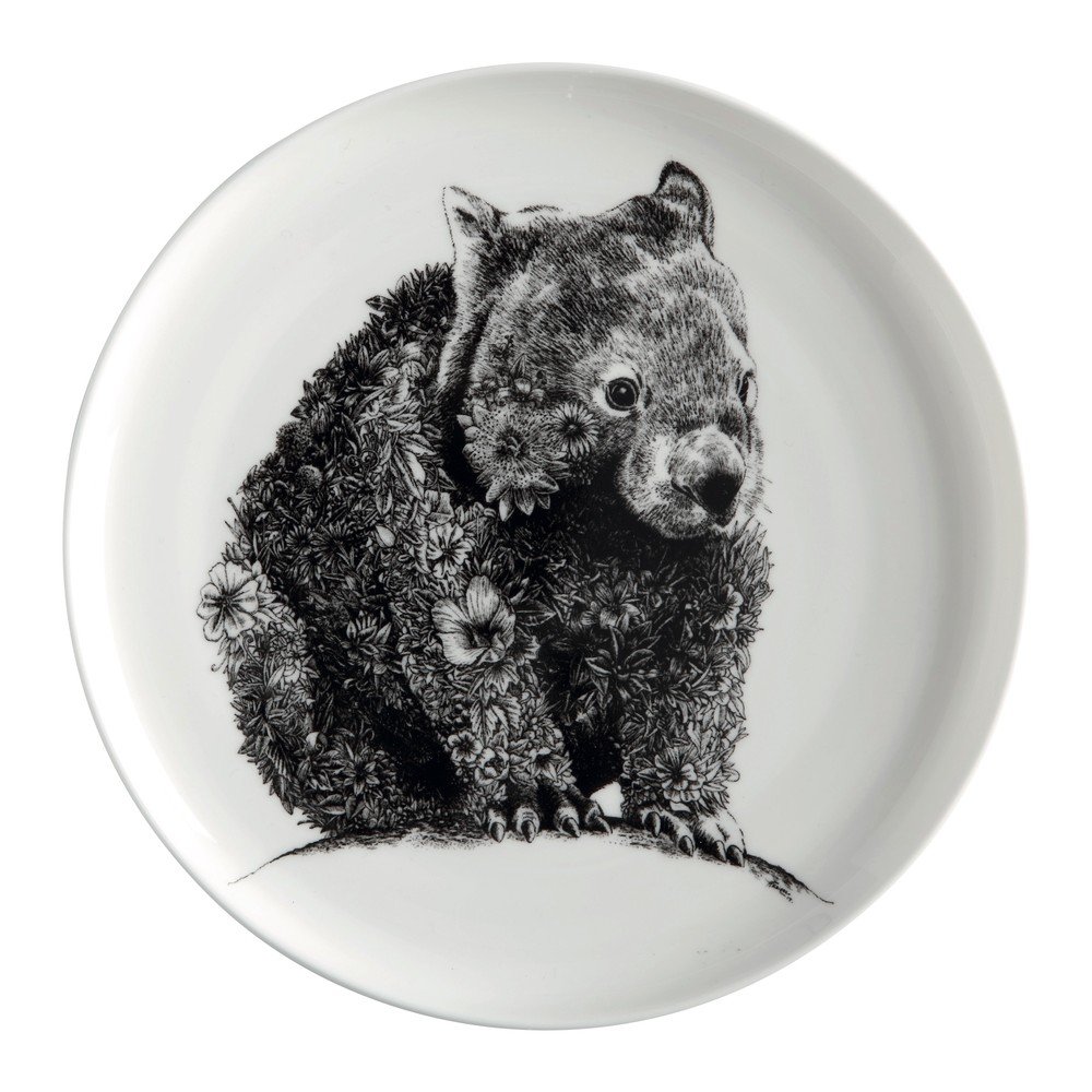 Marini Ferlazzo Wombat fehér porcelán tányér