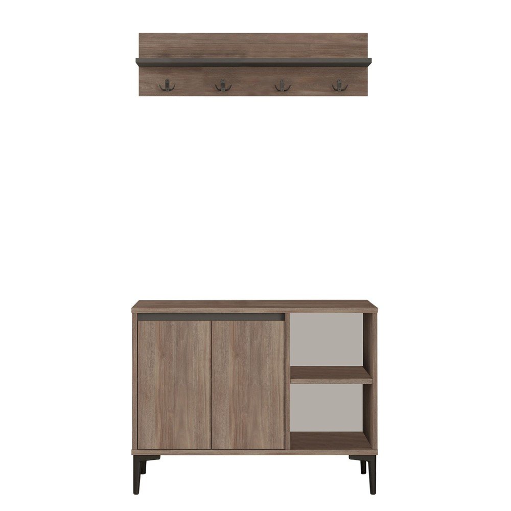 Natúr színű előszoba bútor Noemi – Kalune Design