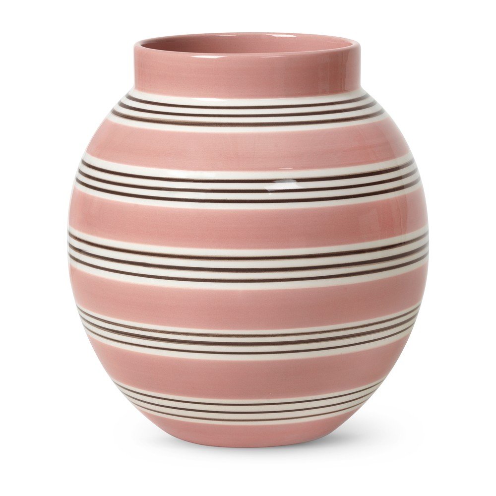 Nuovo rózsaszín-fehér porcelán váza