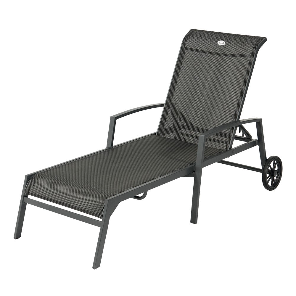 Sötétszürke fém kerti napozóágy Fusion – Hartman