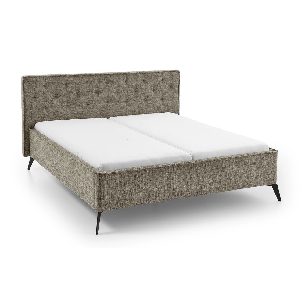 Sötétzöld kárpitozott franciaágy 180x200 cm Alicante – Meise Möbel