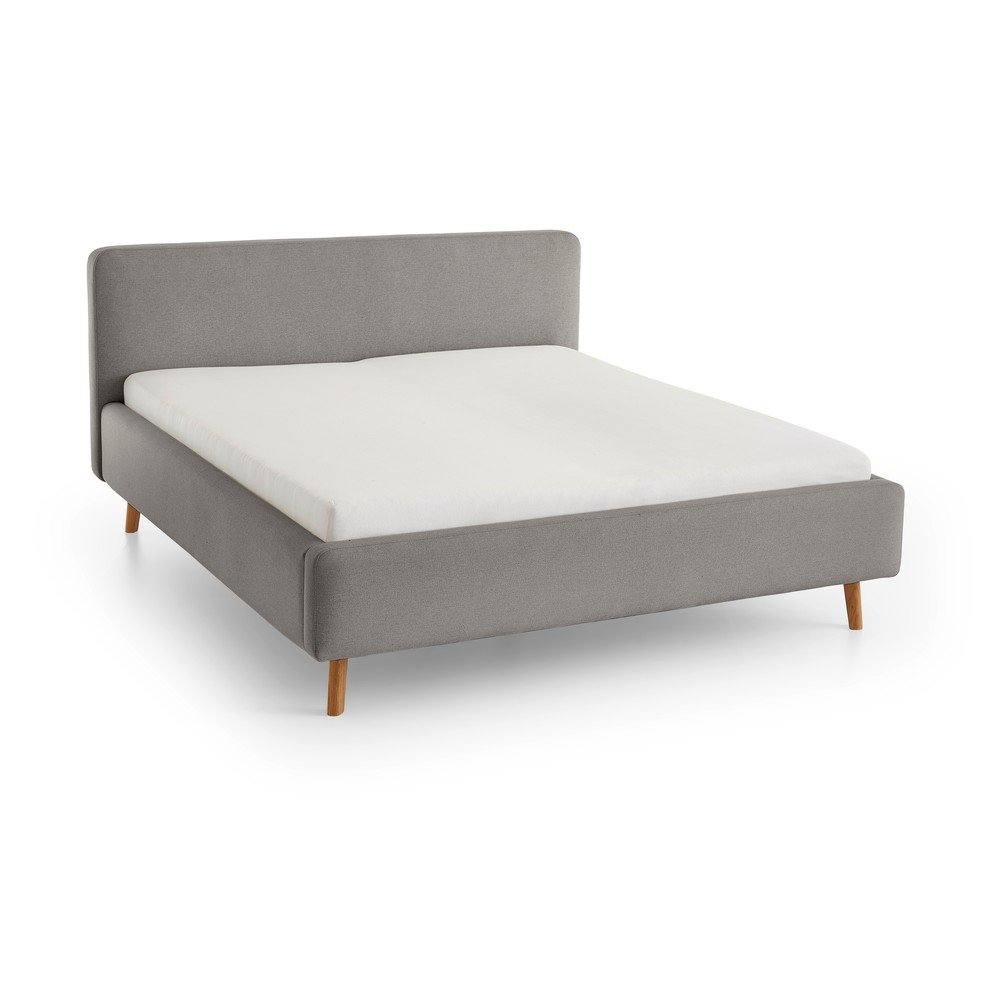 Szürke kárpitozott egyszemélyes ágy ágyrács nélkül 120x200 cm Mattis – Meise Möbel